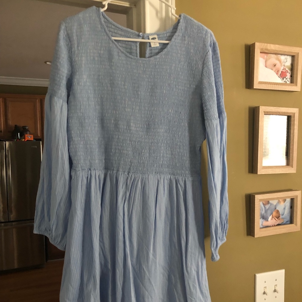 Old Navy Light Blue Smocked Top Dress